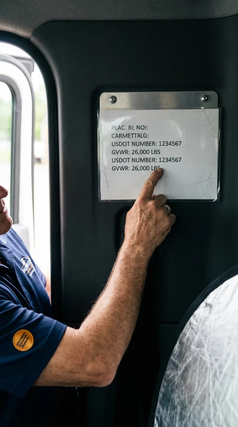 USDOT licensing placard verification in Erie